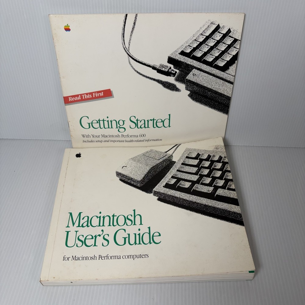 Apple Macintosh Performa 600 User's Guide & Getting Started Manual Set Vintage