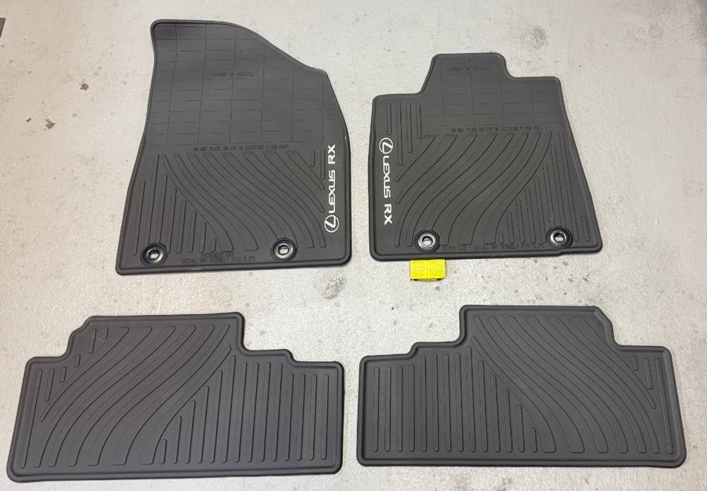 LEXUS RX350/450H 2013-2015 4 PCS BLACK ALL WEATHER FLOOR MATS PT908-48130-20