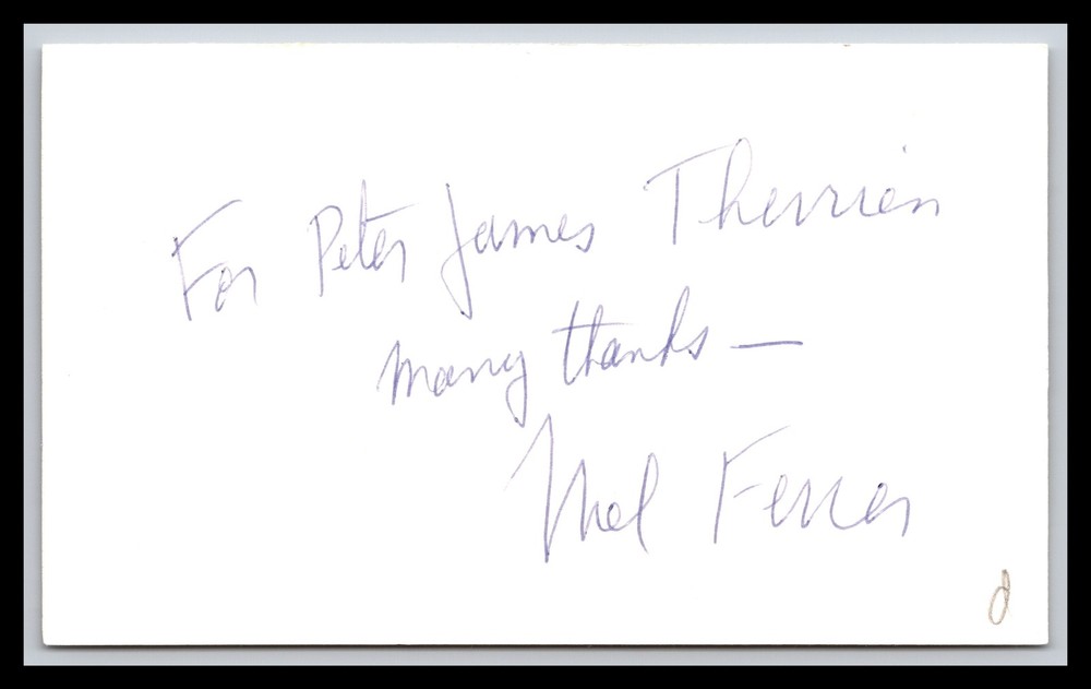 Mel Ferrer - Actor - 3x5 Card - Signed / Autograph (d)