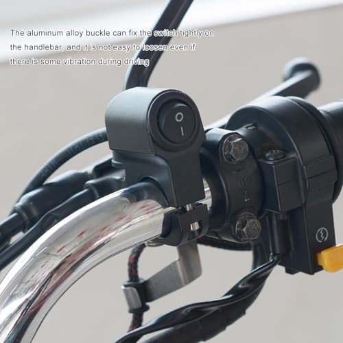 Motorcycle Handlebar Switch, 12V Waterproof Handlebar Light Switch with 1 PCS