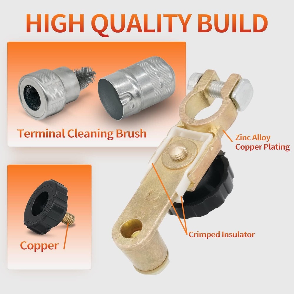 Top Post Battery Master Disconnect Cut Off Switch 2pcs