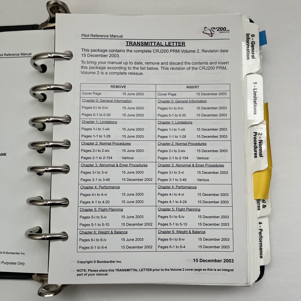 CRJ 200 Pilot Reference Manual Volume 2 Of 2