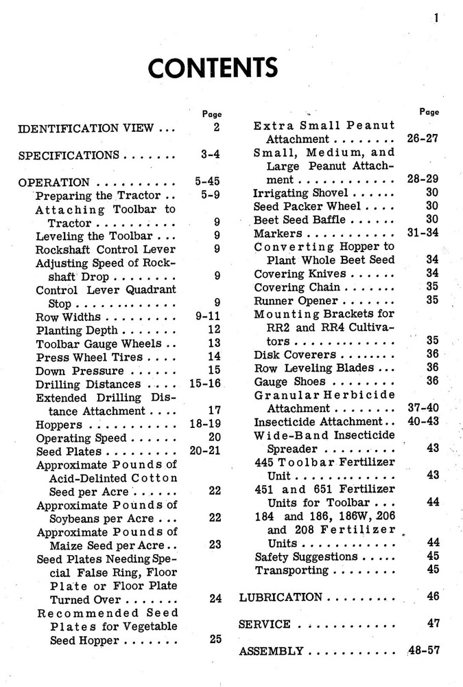Owner's Operator's Manual for 71 Flexi-Planter Plate Type Seed Planter