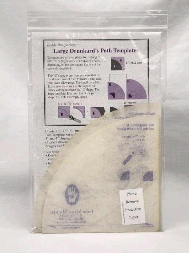 Marti Michell Perfect Patchwork Templates Large Drunkards Path Set 8024