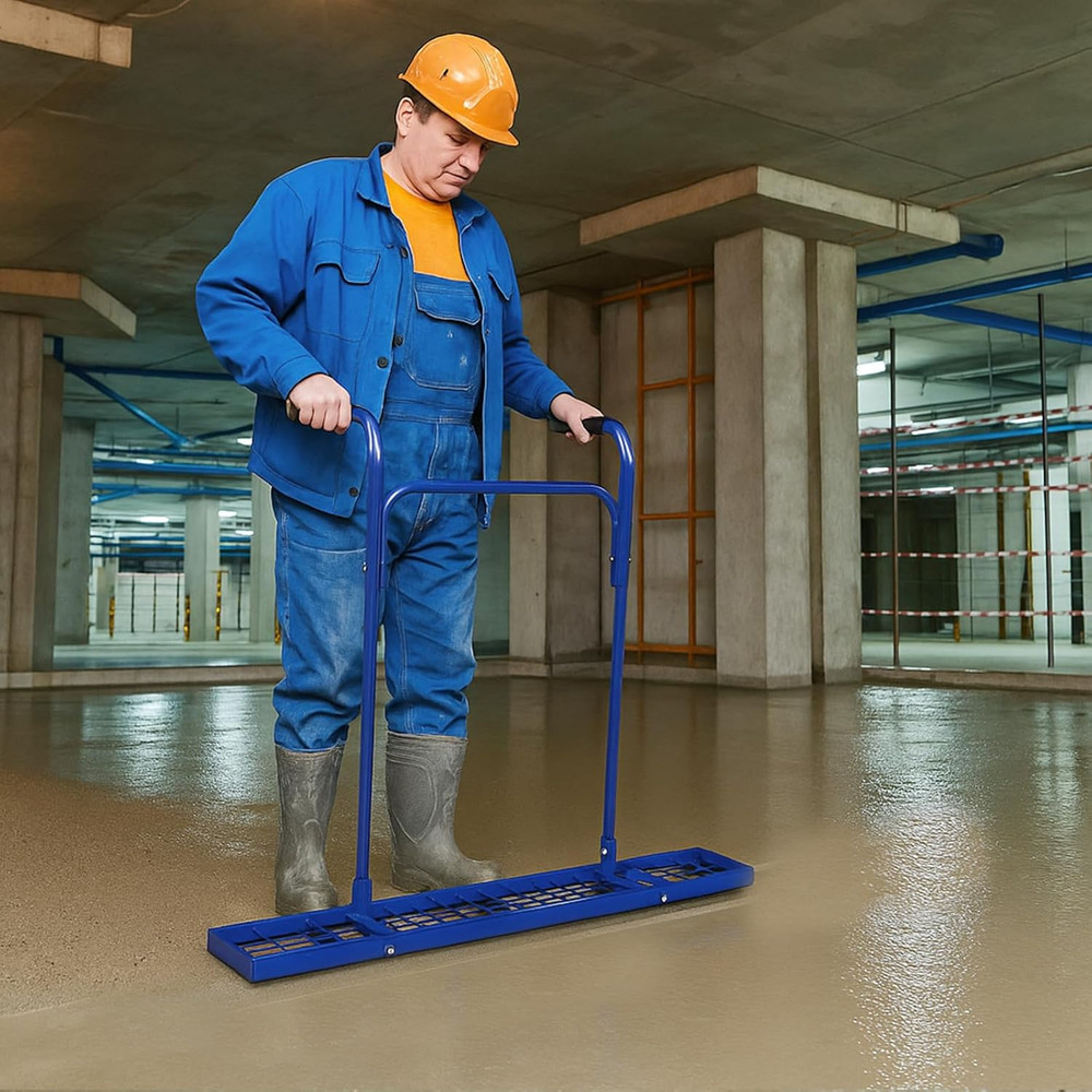 36" Concrete Tamper with 33.8" Handle for Effortless Compaction