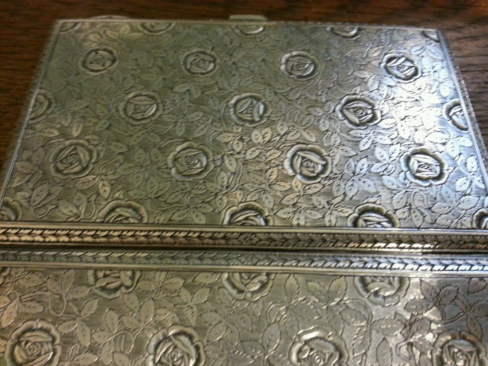 ANTIQUE SOLID SILVER, SUPERB ANTIQUE SILVER CIGARETTE CASE, CUSTOM COMMISSION