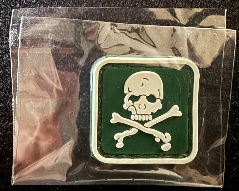 Skull Patch- Glow in the dark-UV reactive-tactical-Backpack-Hook and Loop