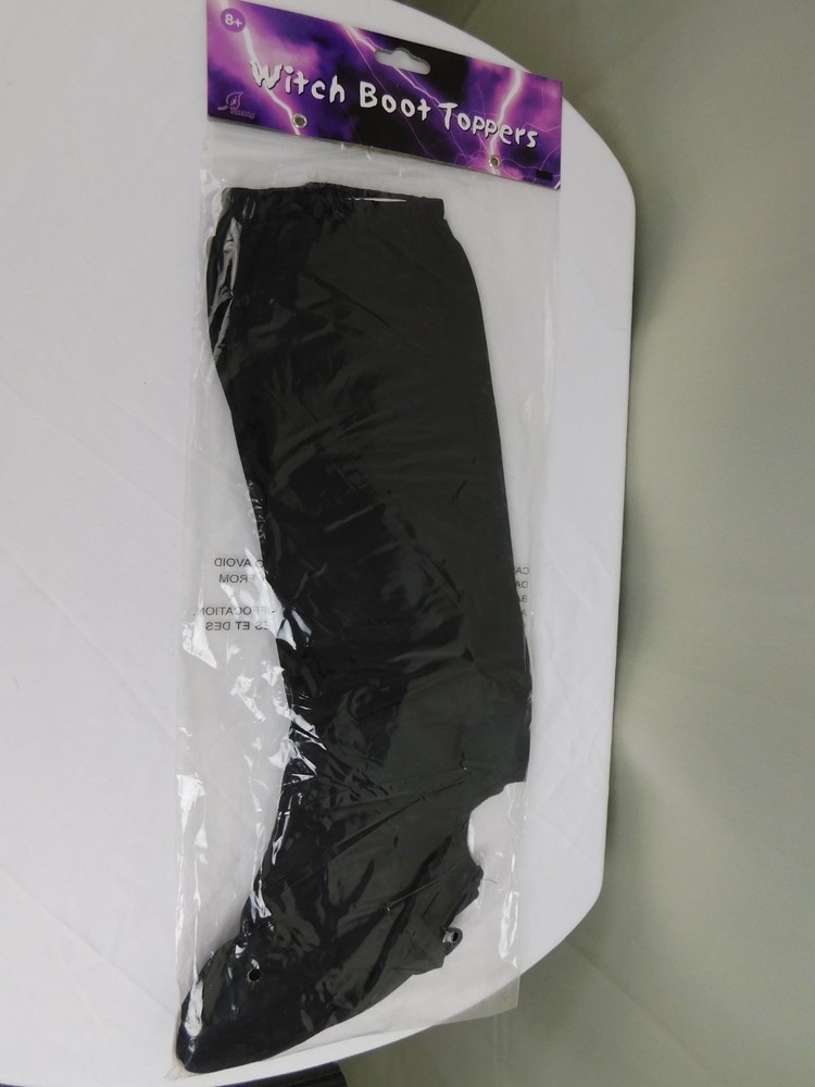 Witch Boot Tops Halloween Costume Accessory Black One Size #7204