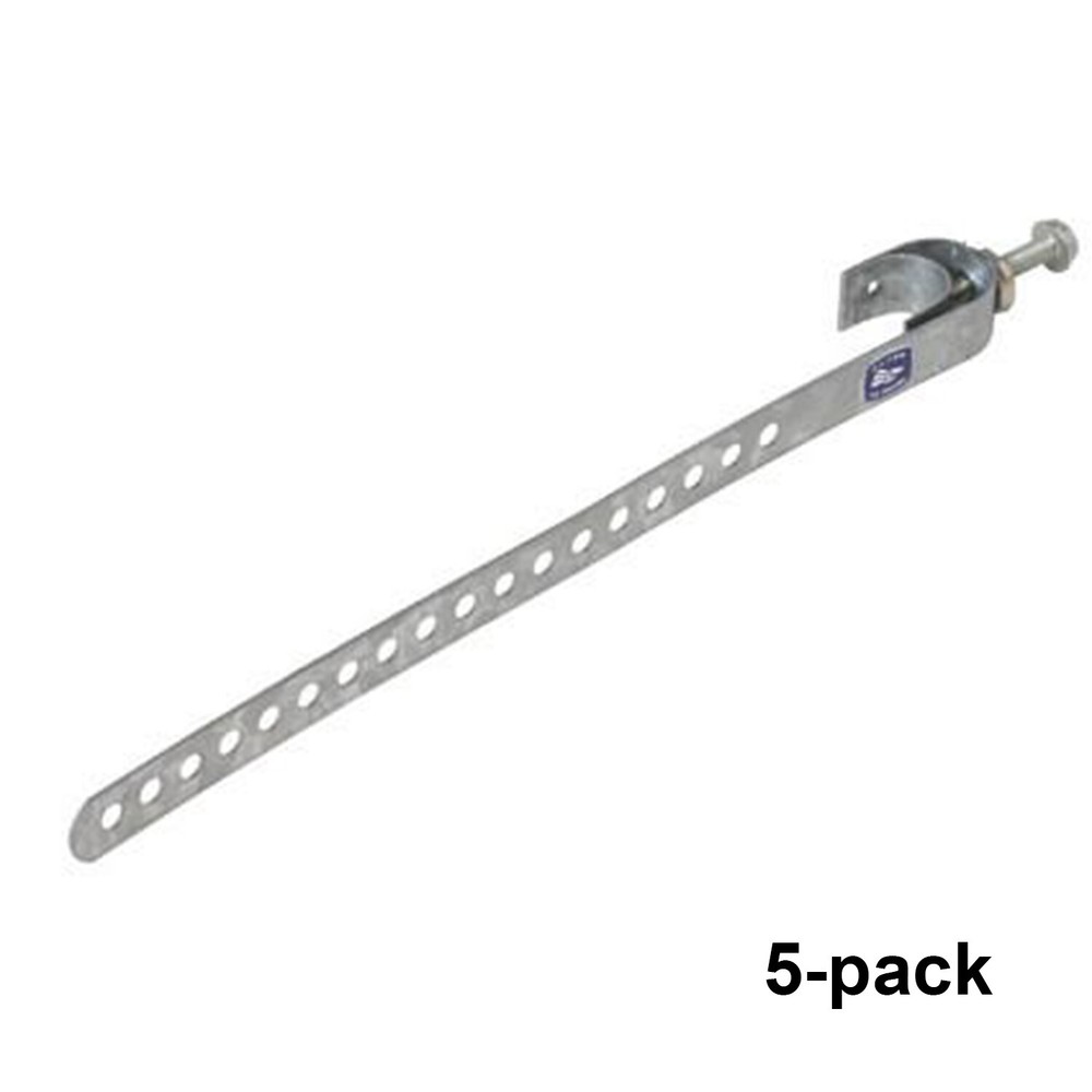 10'' Galvanized Steel Ground-Strap, 5 Pack