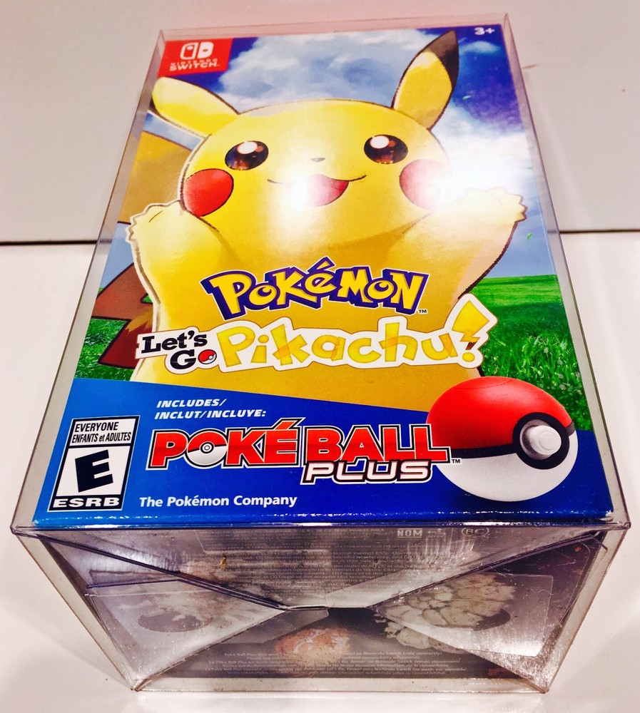 1 Box Protector For Pokemon Let's Go Pikachu & Let's Go Eevee Nintendo Switch