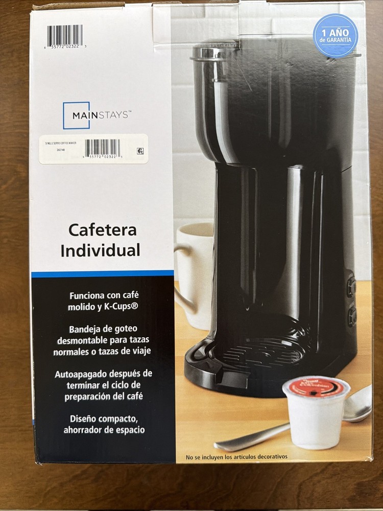 Mainstays Single Serve Coffee Maker, 1 cup Capsule or Ground Coffee