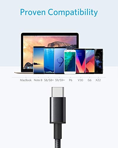 Anker Cable [2 Pack 3ft], USB A to C for iPhone 17 3ft, Black