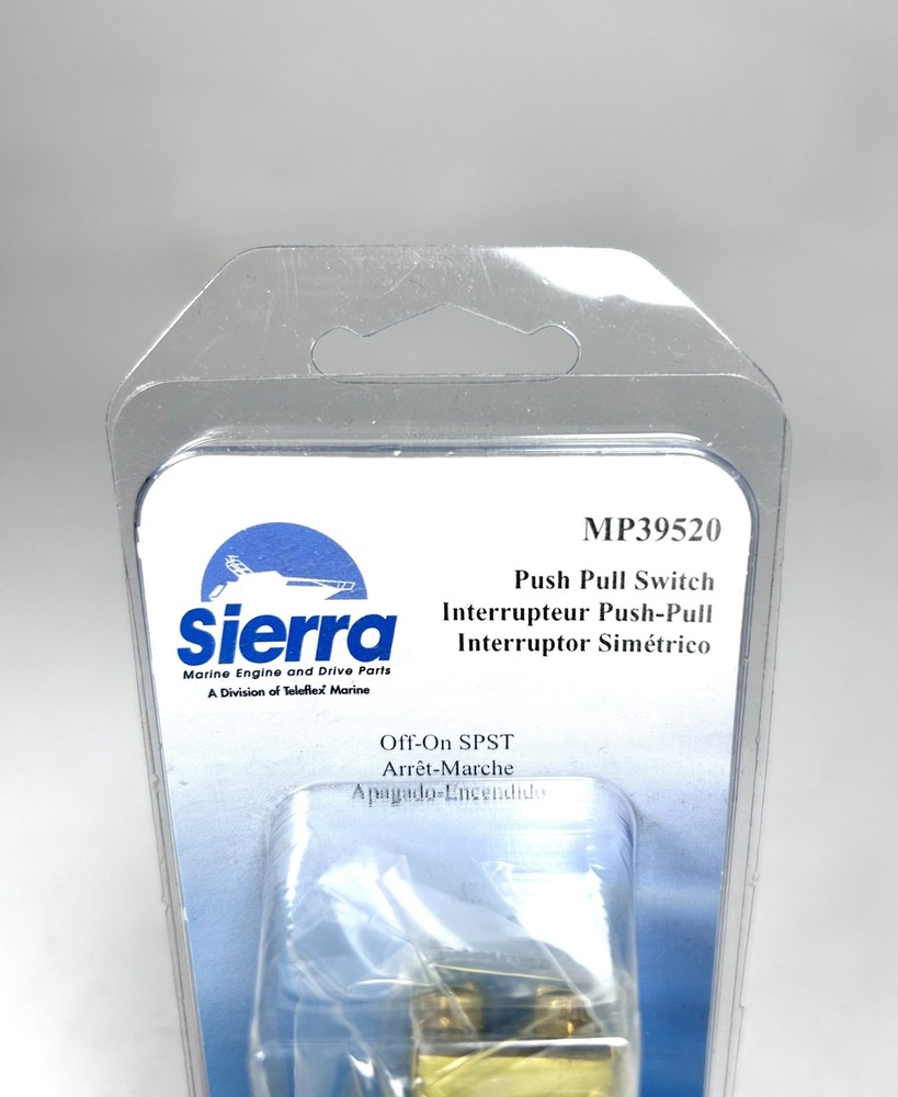 -NEW- Sierra MP39520, Off-On SPST Push Pull Switch 12V