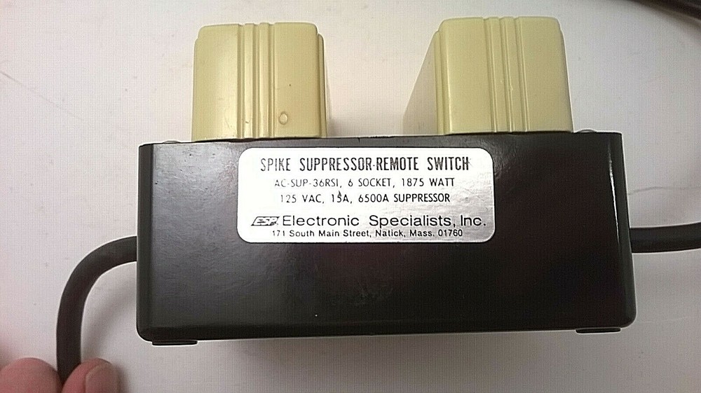 ESP REMOTE SWITCH SPIKE SUPPRESSOR Six 6 Socket Grounded Vintage Model Train