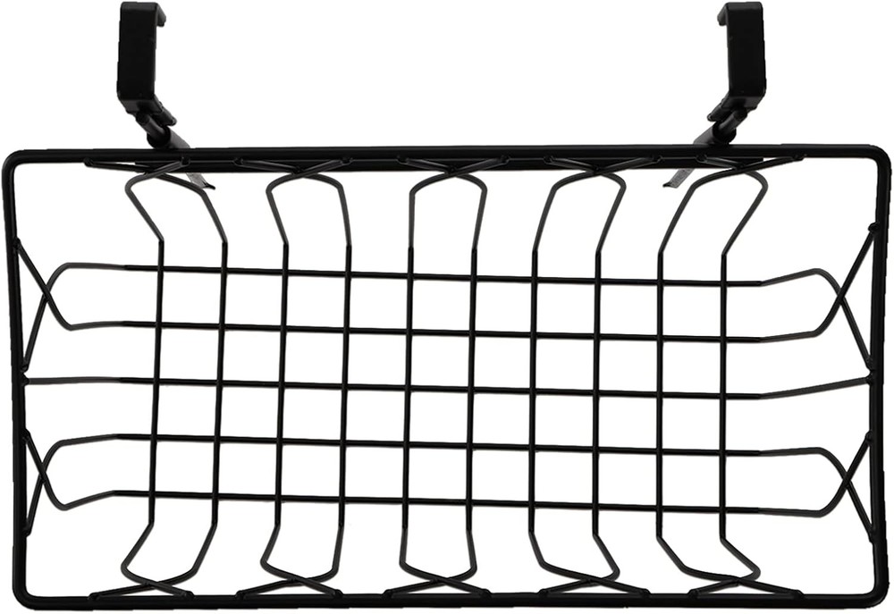 2 Pack Grid Storage Baskets W/ Hooks Metal Hanging Wire Basket Kitchen Organizer