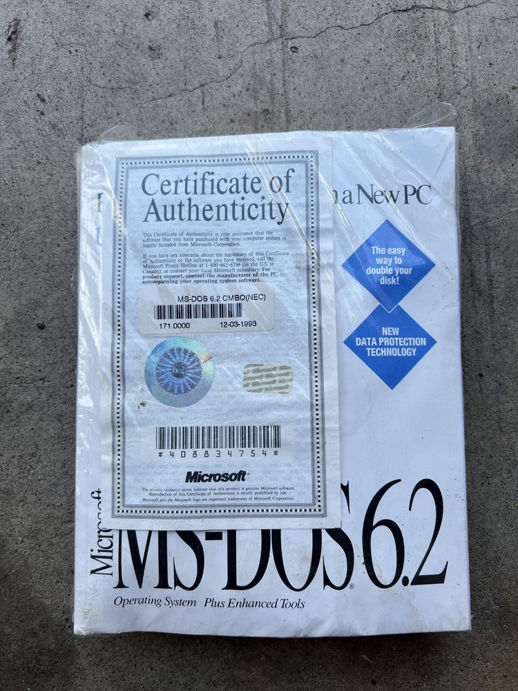 Microsoft MS-DOS 6.2 Operating System Plus Enhanced Tools + Windows 3.1 Guide
