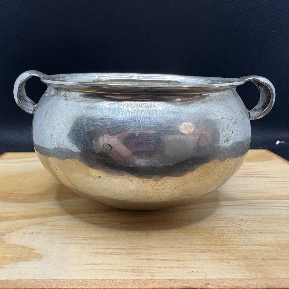 Peruvian Solid Silver Bowl - Hand Hammered "Ekeko" - .950 / .925 - 3.5"