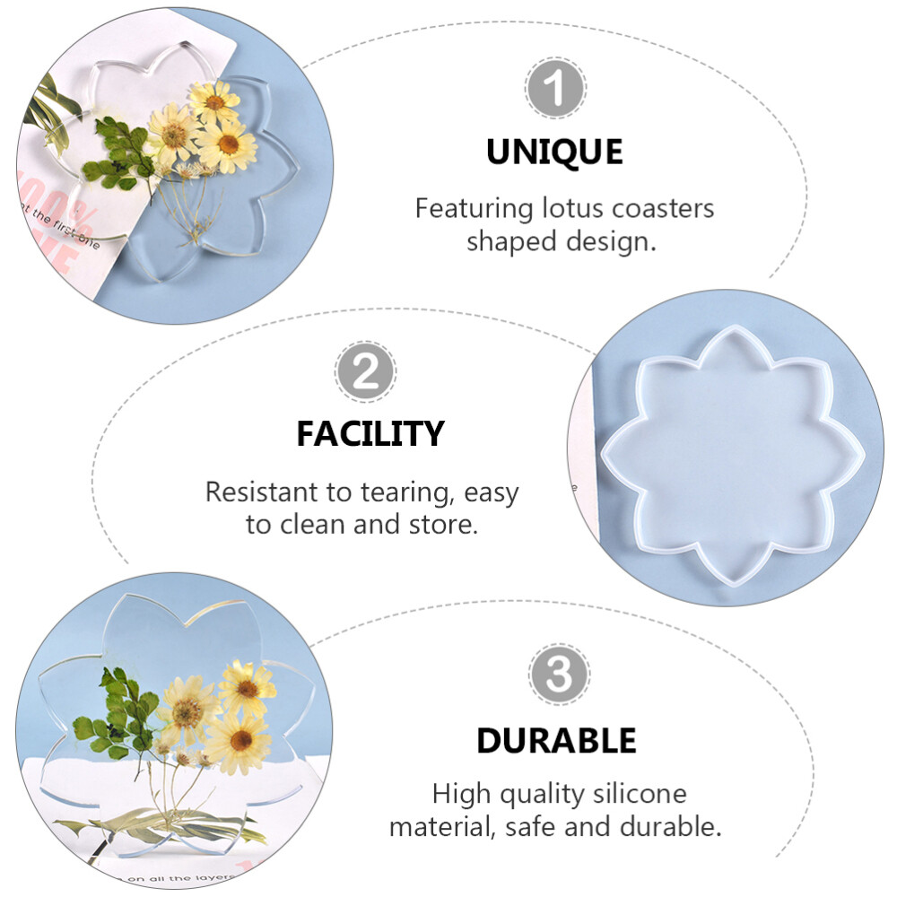 1PC Coaster Casting Molds Silicone Coaster Molds Coasters Silicone