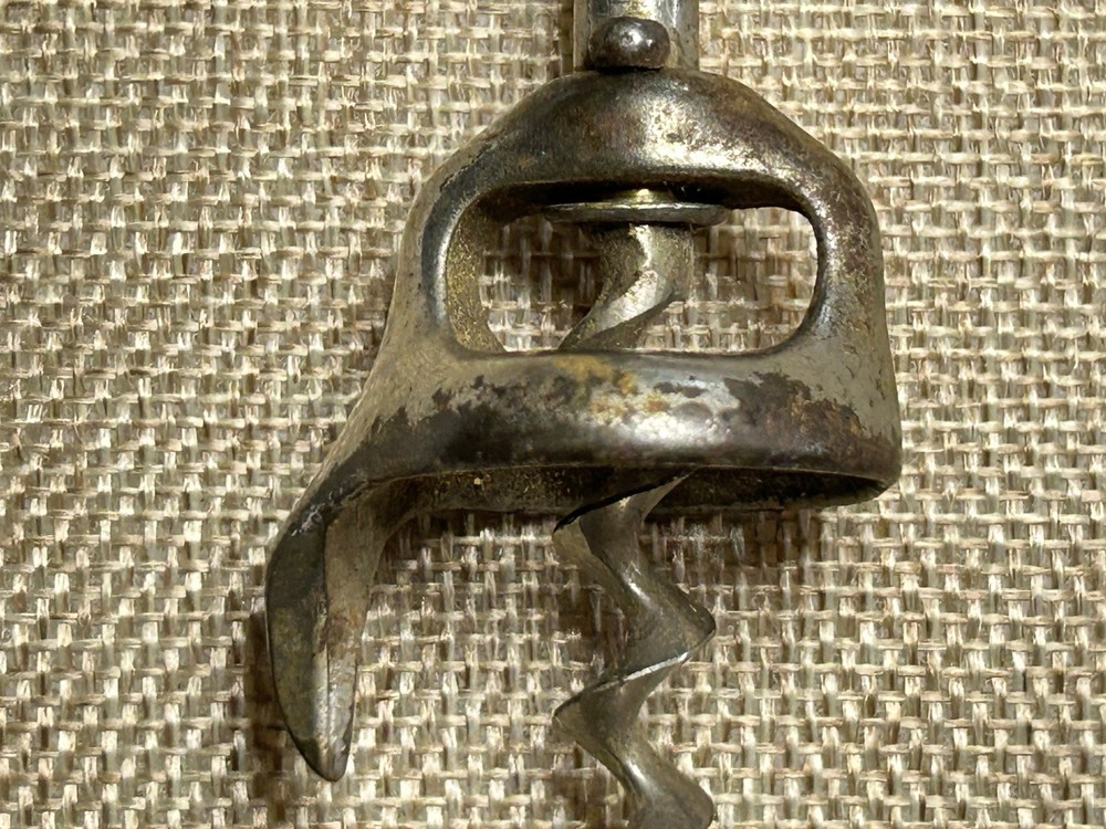 Antique Schlitz Beer Corkscrew Opener Bladed Worm Handle