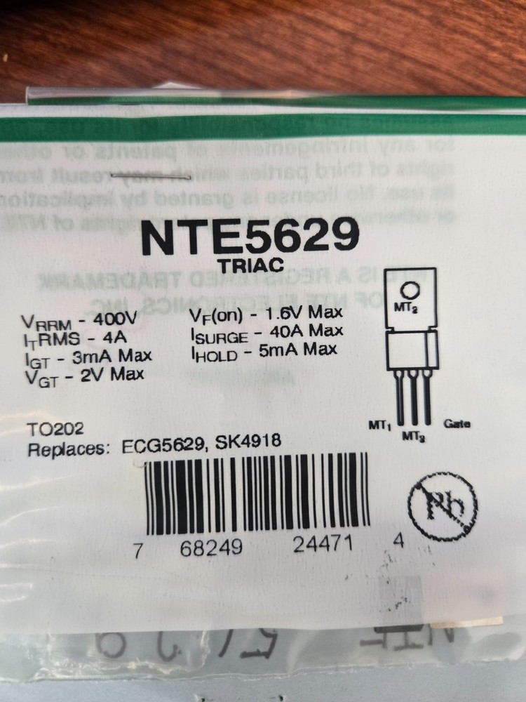 NTE5629 TRIAC