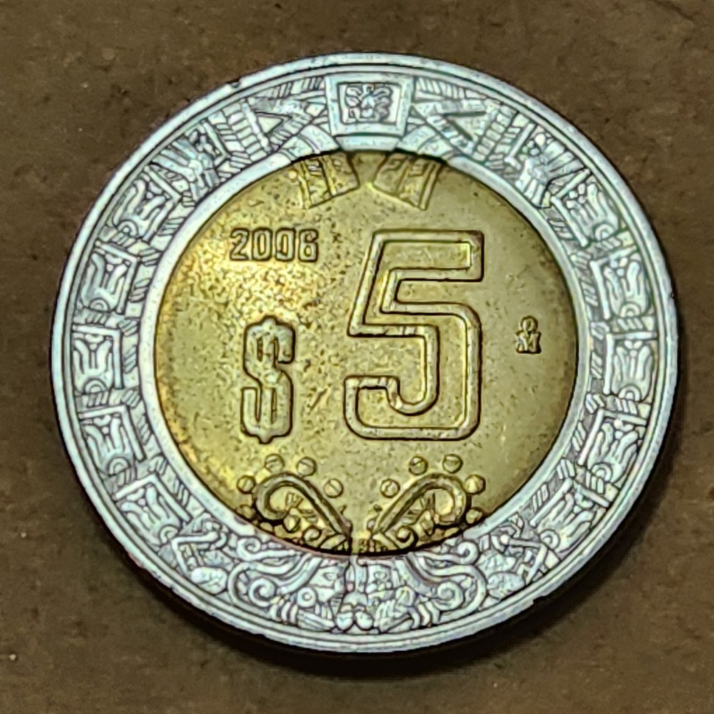 MEXICO 🇲🇽 FIVE (5) PESOS COIN 2006