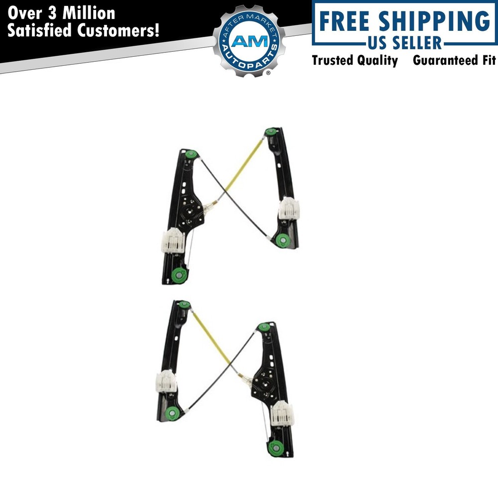 Front Power Window Regulators Left & Right Pair Set for BMW E90 3 Series 4 Door