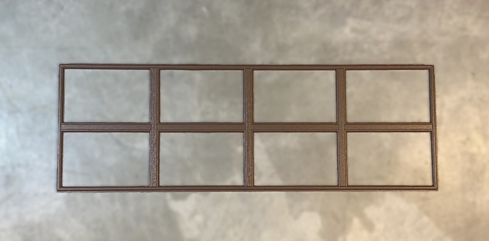 4 Amarr Stockton Replacement Inserts for Long Panel Amarr Garage Doors Walnut