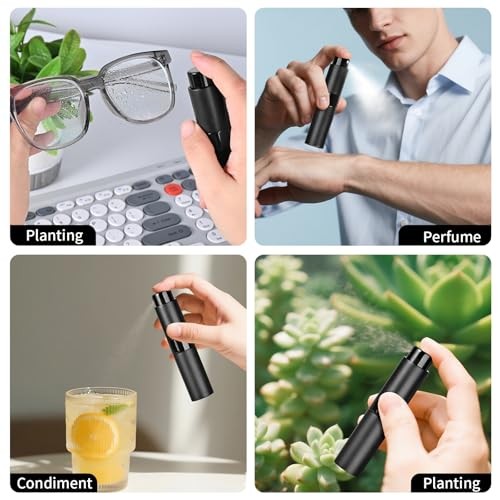 ​​Perfume Travel Refillable Atomizer 8ML (3PCS) - Empty Cologne Spray Black