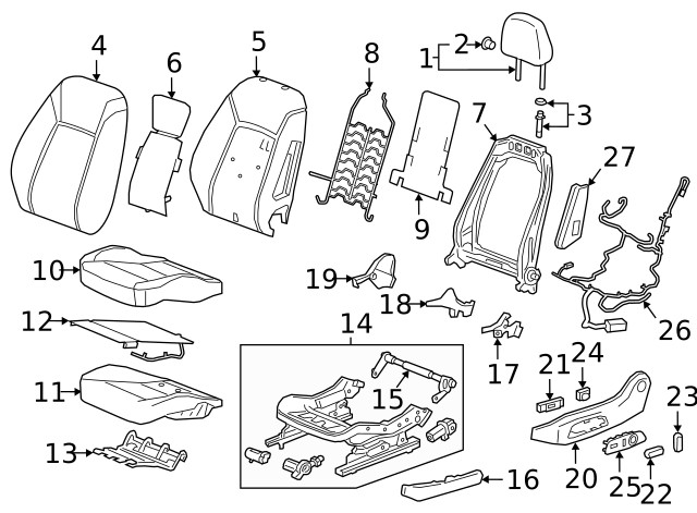 Genuine GM Headrest 39140232