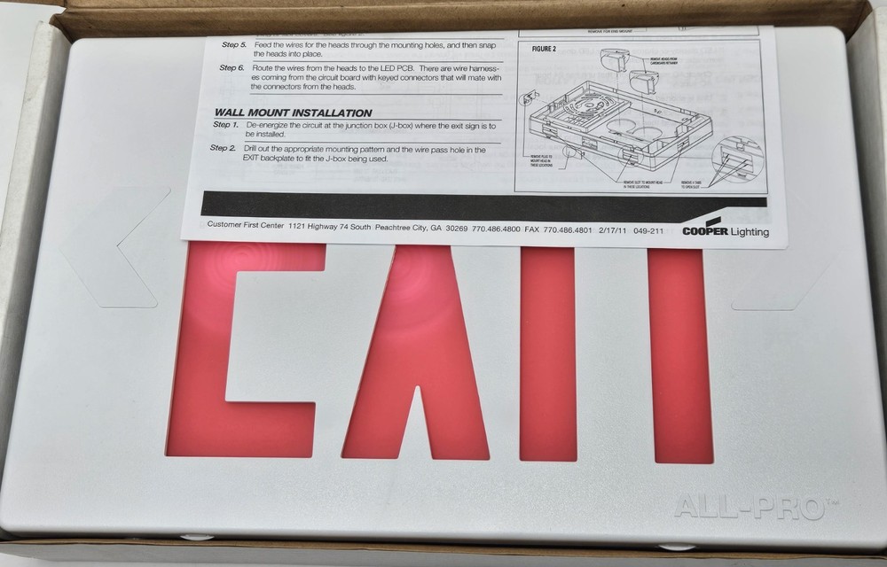 All-pro APCH Exit Sign APCH7R 120/277v