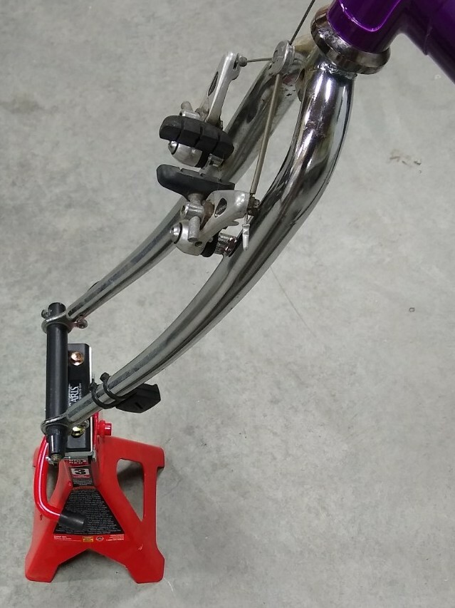 Bicycle indoor trainer fork mount adapter, support for Delta, Zwift Ride
