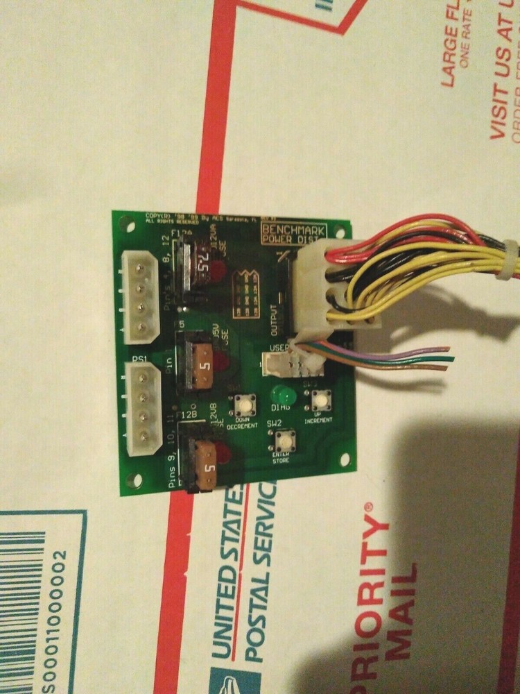benchmark acme 40 in. arcade redemption power pcb working #1581