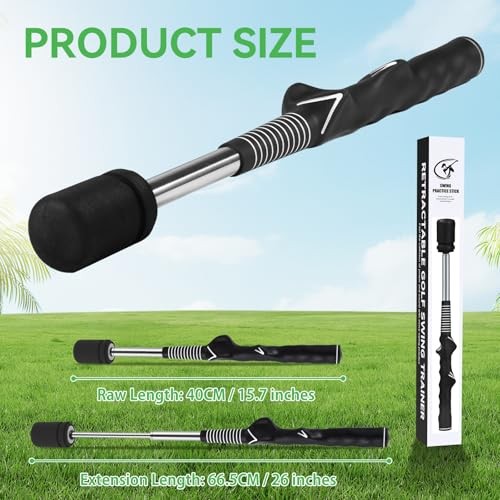 Golf Swing Training Aid, Retractable Golf Grip Trainer for Golf Right