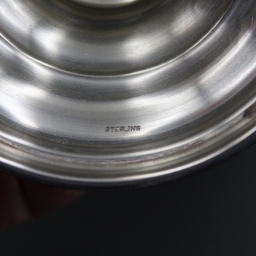 Set of 2 Vintage Sterling Silver Footed Compote/Candy Dish Solid Sterling