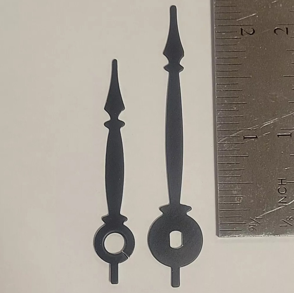 New 2-1/4" Pointer Pattern Black Clock Hands - DIY - Single Set