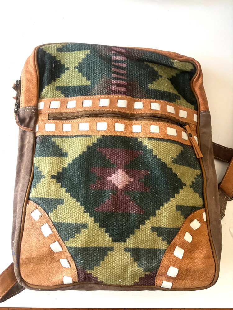 Backpack Upcycled Canvas Ladies Bag