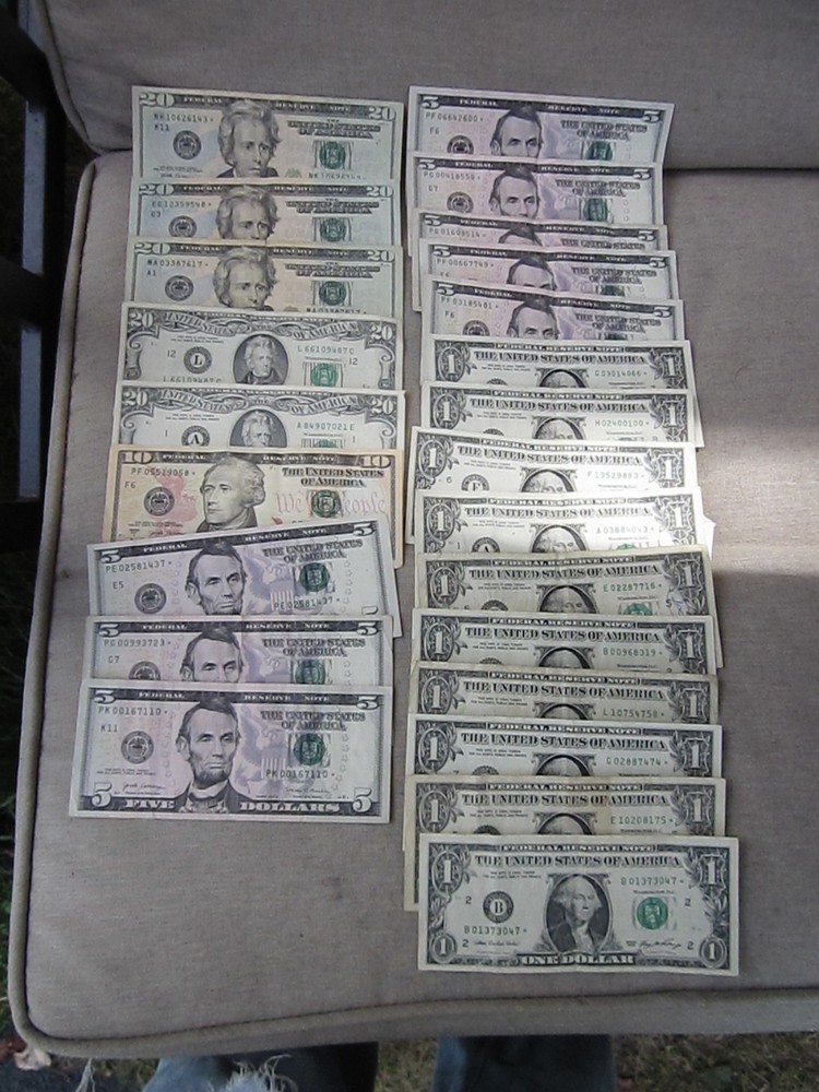 Currency Nice Lot--Different Denomanations Old Style And Star Notes