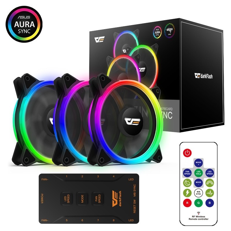 DarkFlash DR12 PRO Version 3IN1 120mm ARGB LED Quiet High Airflow