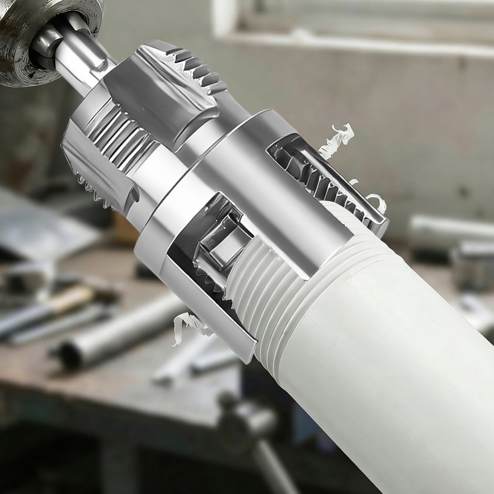 3x PVC Pipe Internal External Thread Cutter Tool Kit 1/2" 3/4" + Step Drill Bit