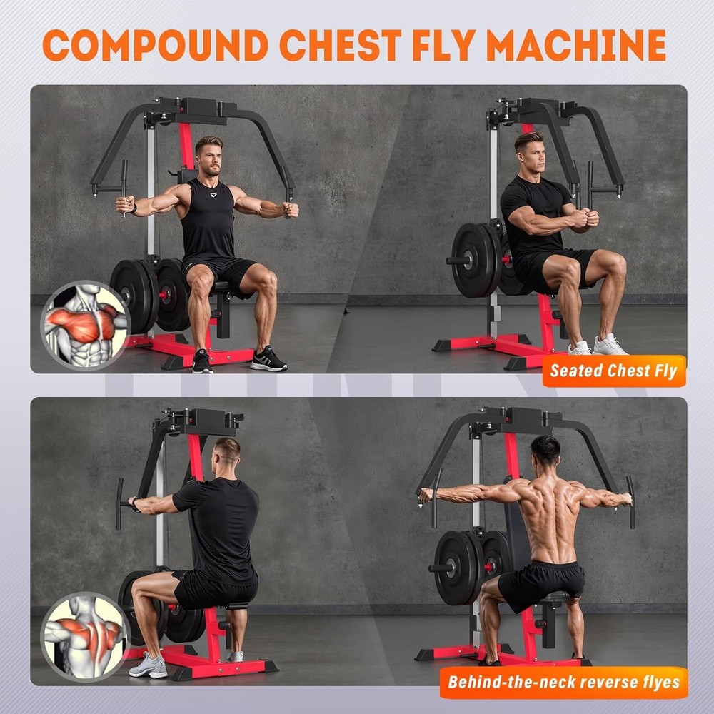 Chest Fly Machine, PEC Deck Fly and Reverse Delt Machine, 450lbs Adjustable