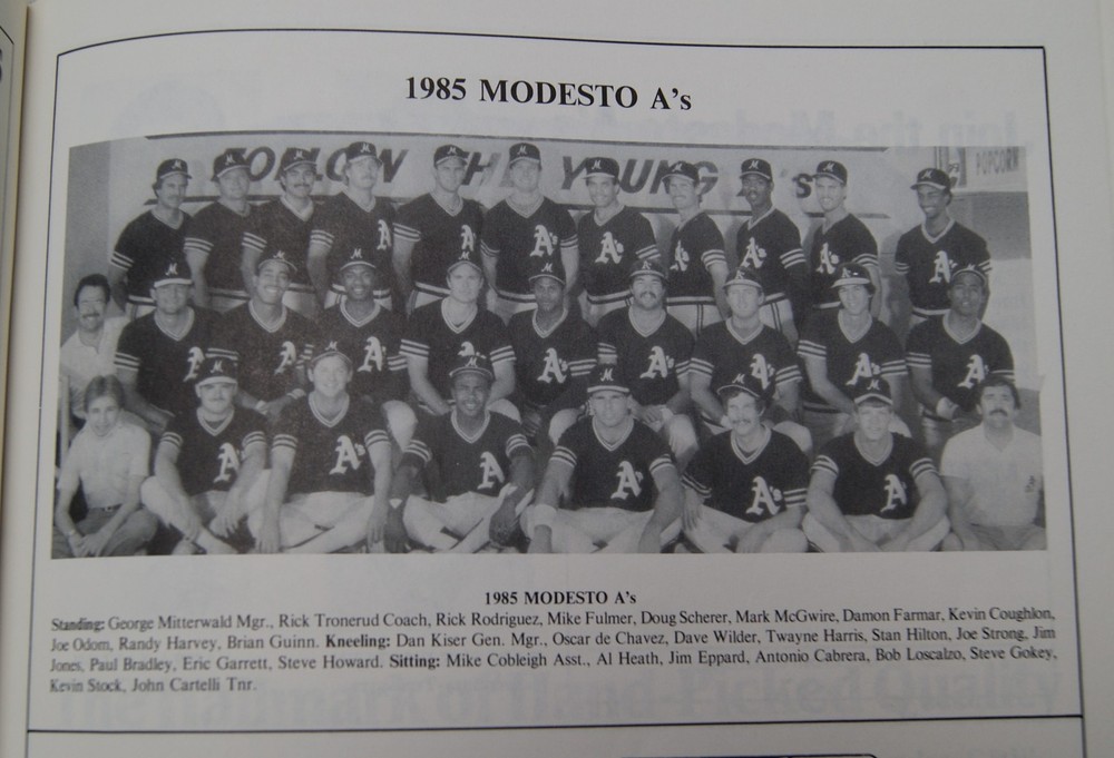 1986 modesto a's official souvenir program name error corrected unscored
