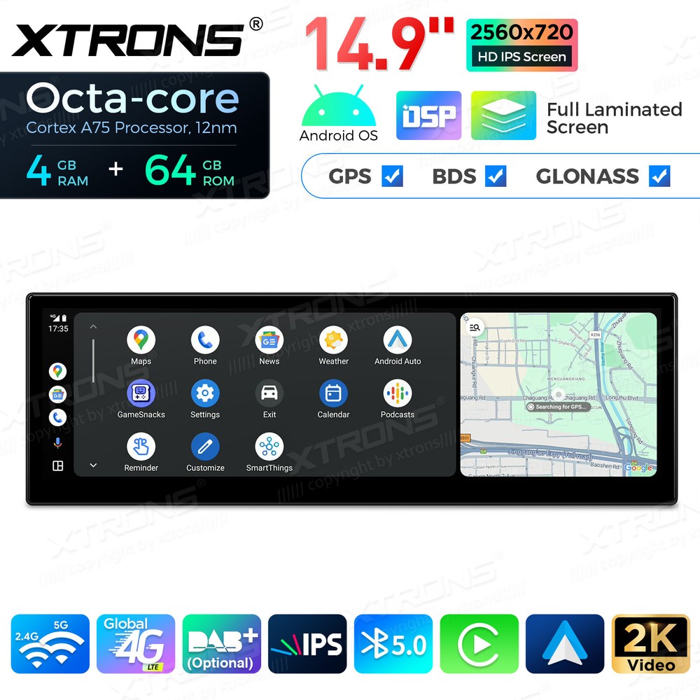 14.9" CarPlay 4G LTE Android  Octa-Core Car GPS Stereo For BMW E90 E91 E92 CCC