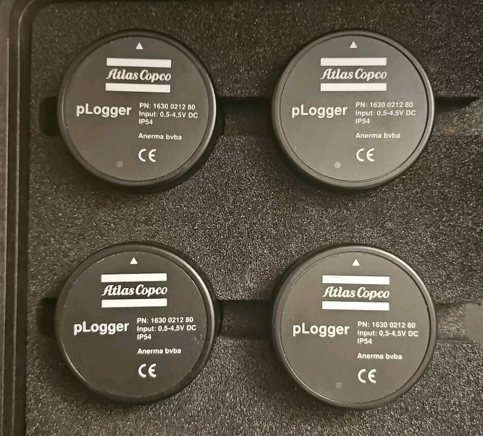 Atlas Copco Data Logger Kit. Includes 4 Ea. Loggers and Transducers.