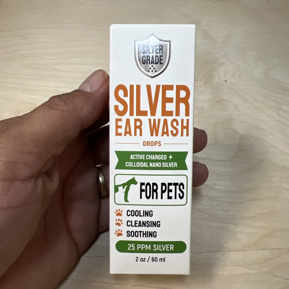 Silver Grade, Silver Ear Wash For Pets 2oz