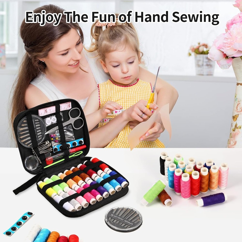 Portable Sewing Kit Basic Needle & Thread Travel Repair Set