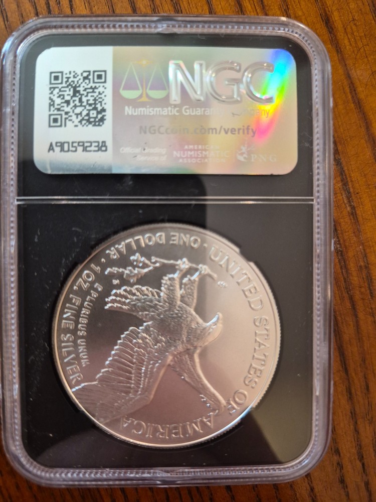 2025 1 oz Silver Eagle with Eagle Privy NGC MS70s
