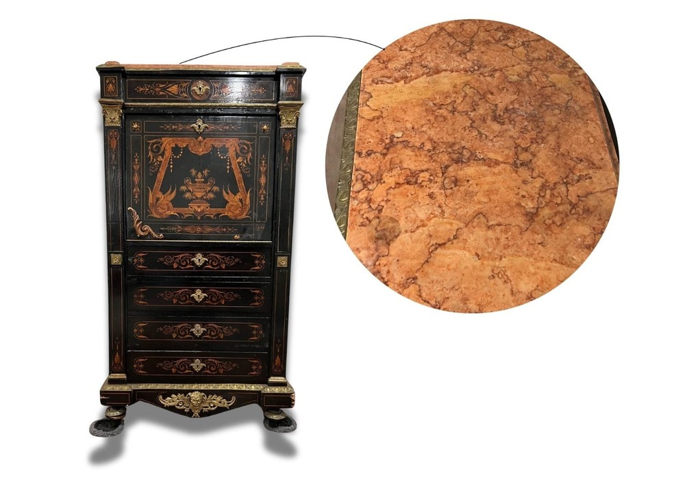 Antique painted Asian Abattant