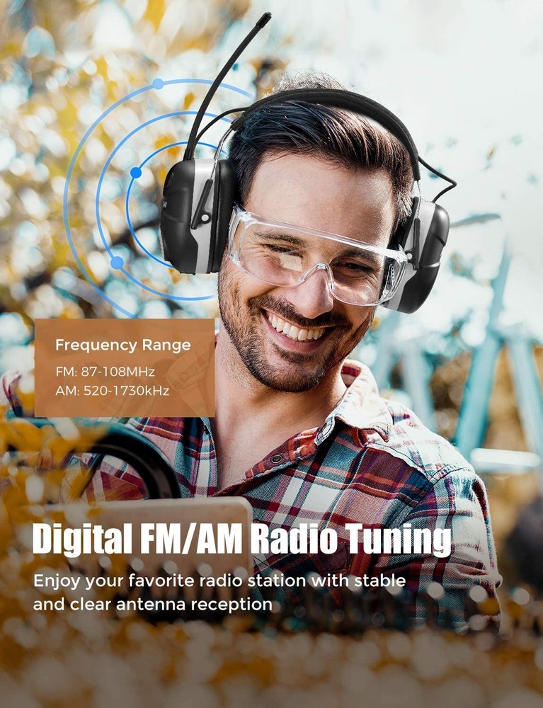 Mpow Hearing Protector Bluetooth Wireless Electronic Ear Muffs For Shooting Work