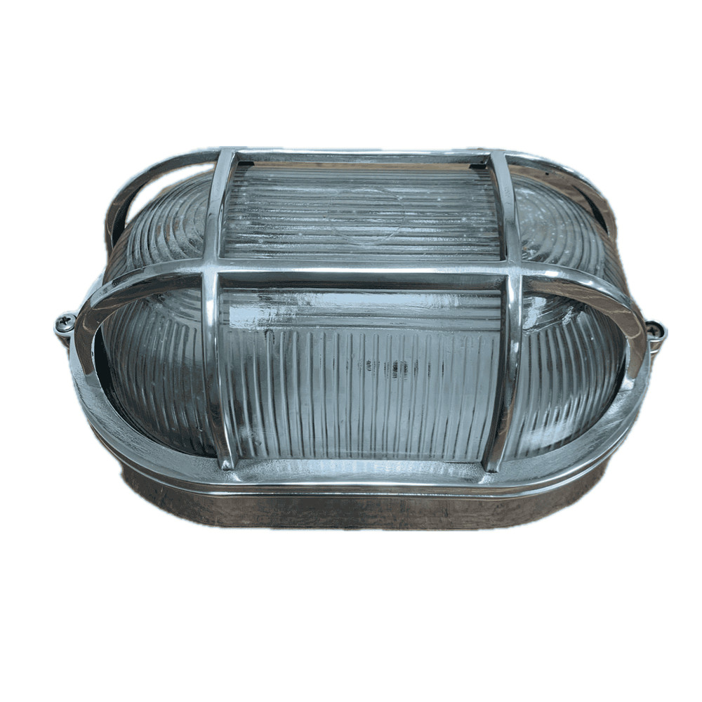Large Oblong Aluminum Deco Ship Light