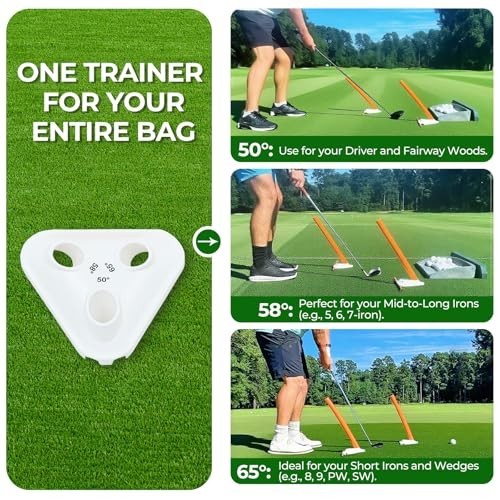 Golf Swing Training Aid - Alignment Discs & Rods for Setup, Posture & Swing Fixe